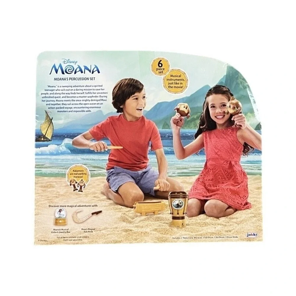 Moana Maracas 6-Piece Percussion Instrument Set Disney Sealed Unused